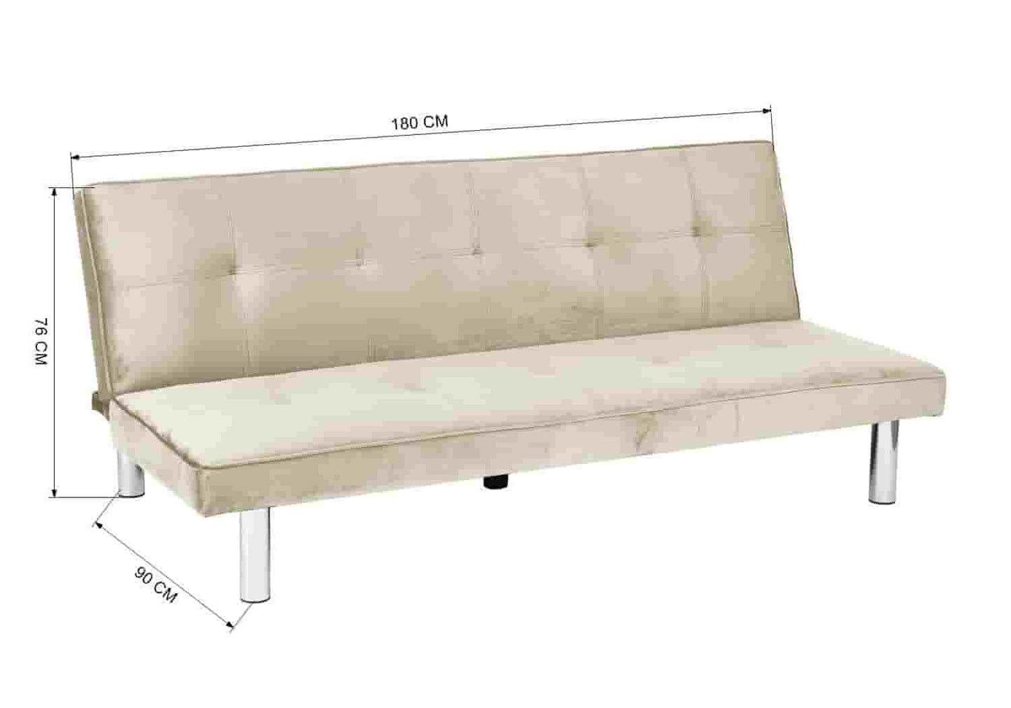 Banc convertible latte chromé ANTHA - DEKOFLIX