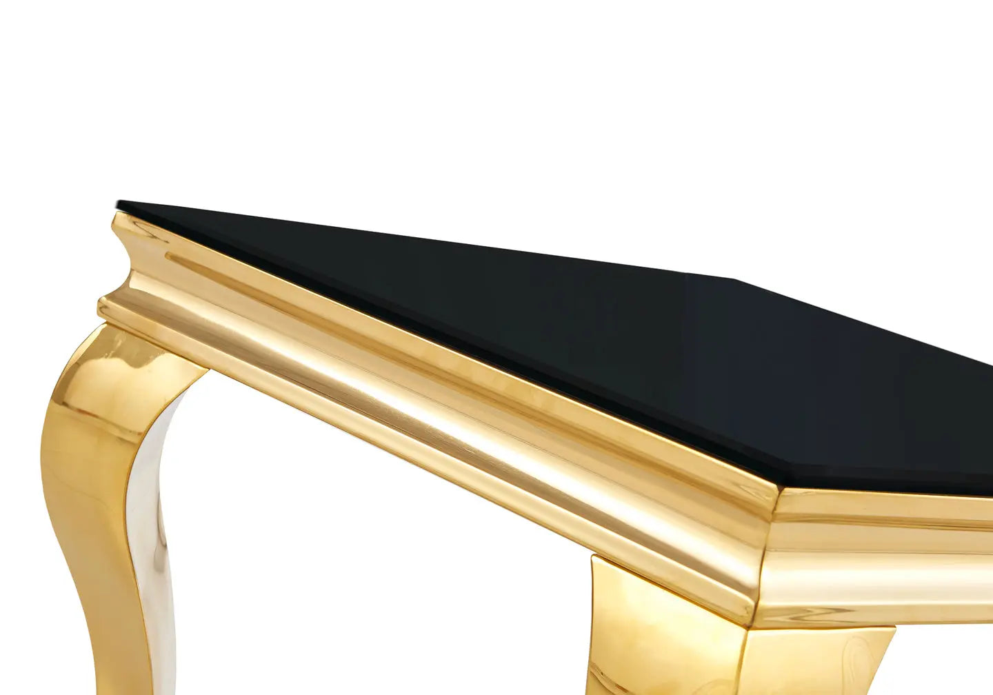 Bout de canapé doré verre noir NEO New Design