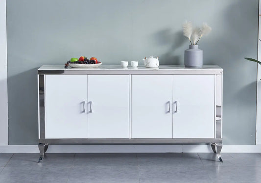 Buffet argenté marbre beige MANON New Design