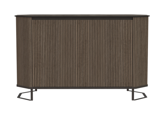 Buffet bas italien bois miel rainuré - Hexagon