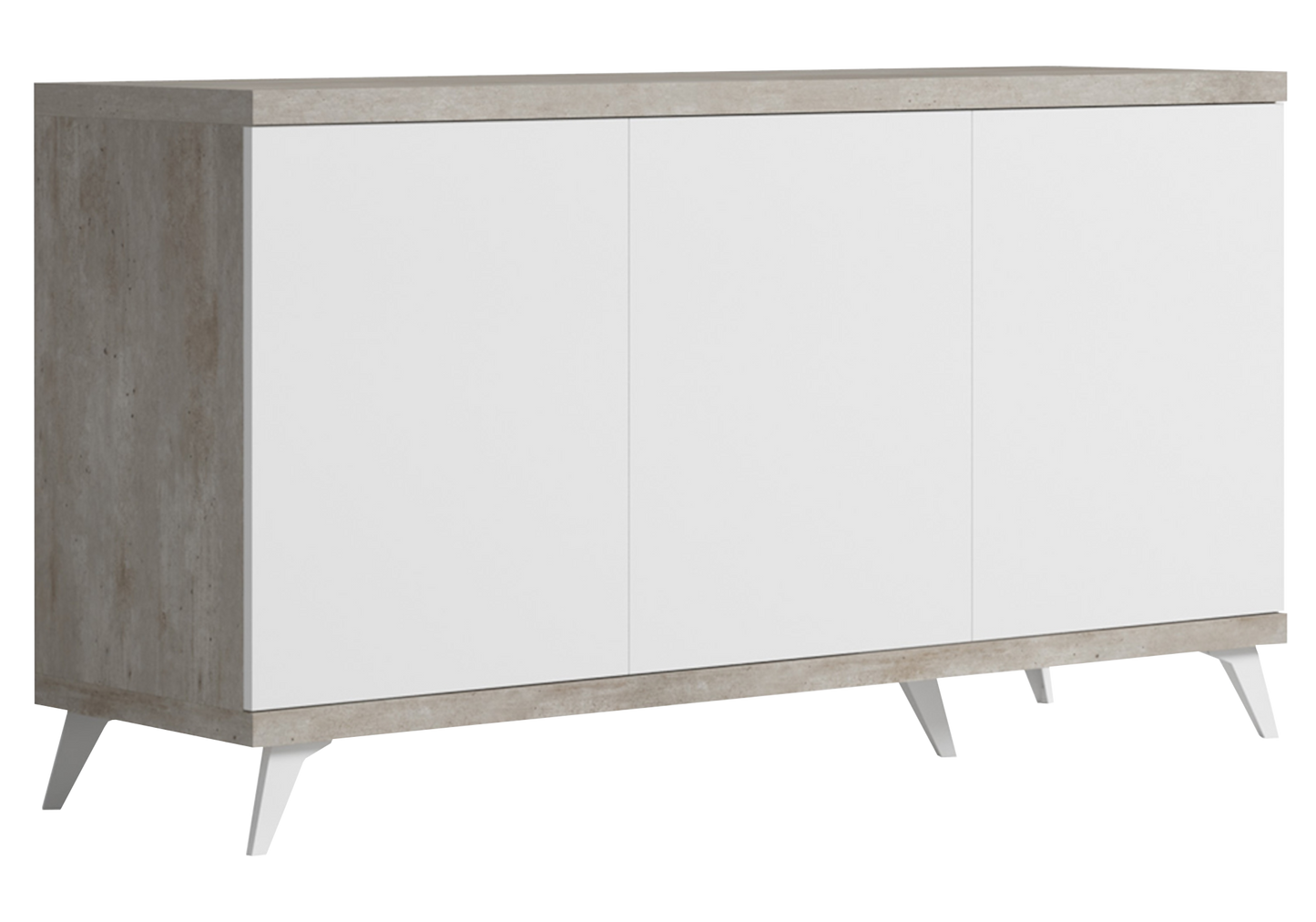 Salle à manger buffet blanc laqué béton – Treviso