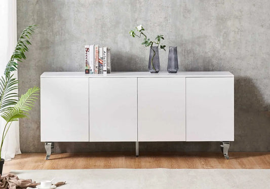 Buffet blanc laqué design AXEL - DEKOFLIX