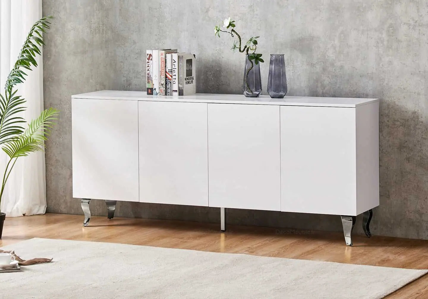 Buffet blanc laqué design AXEL - DEKOFLIX