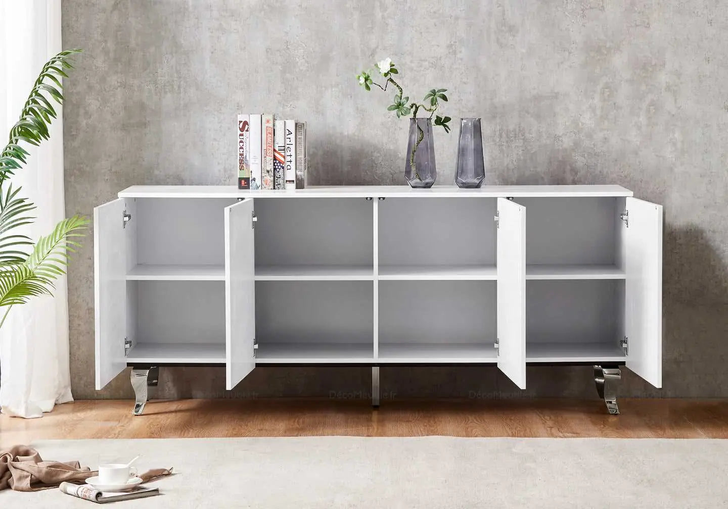 Buffet blanc laqué design AXEL - DEKOFLIX