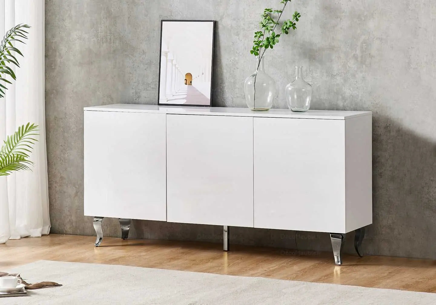 Buffet blanc laqué design AXEL - DEKOFLIX