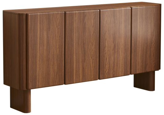 Buffet 4 portes noyer Japandi – Oris