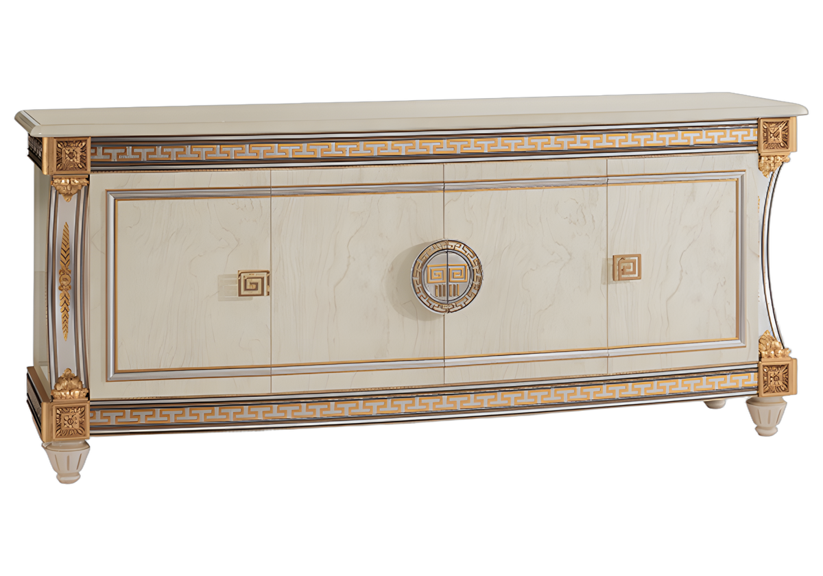 buffet-enfilade-4-portes-blanc-laque-ornements-dores-liberty