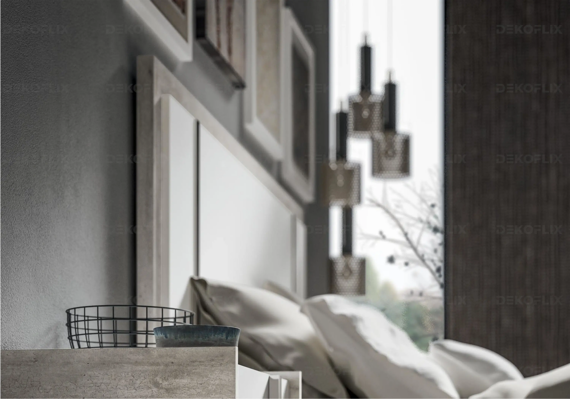 Cadre de Lit Moderne Treviso, Design Italien Élégant Status