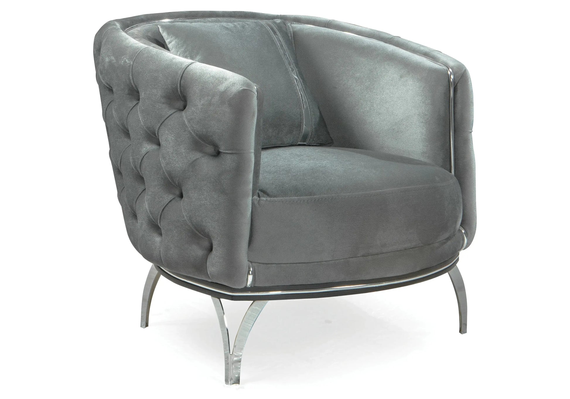 Canapé Turc Angle Capitonné Velours Gris Doré Chesterfield – PARIS DEKOFLIX