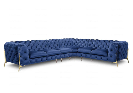 Canapé angle chesterfield bleu PACO BM Design