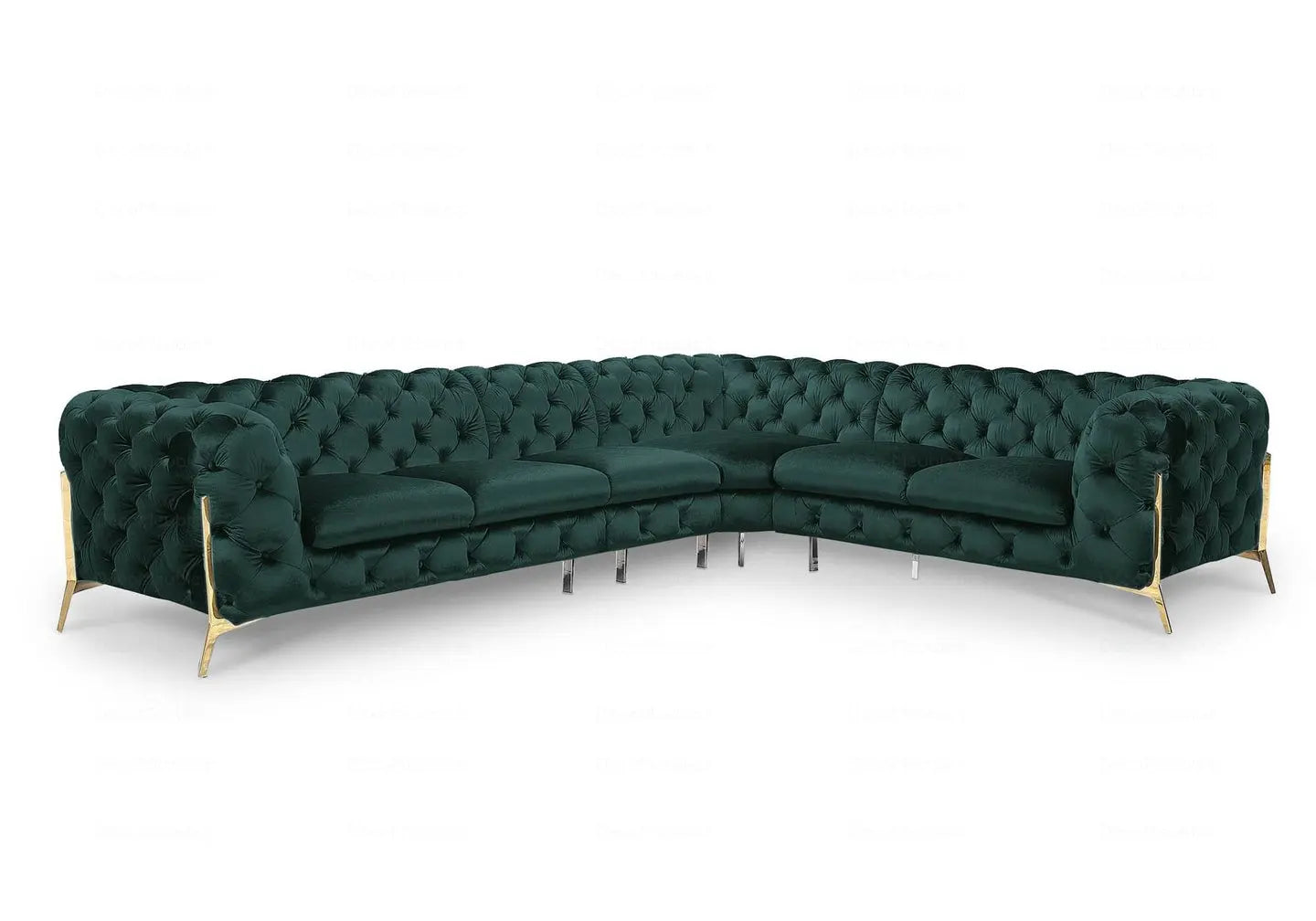 Canapé angle chesterfield vert PACO BM Design