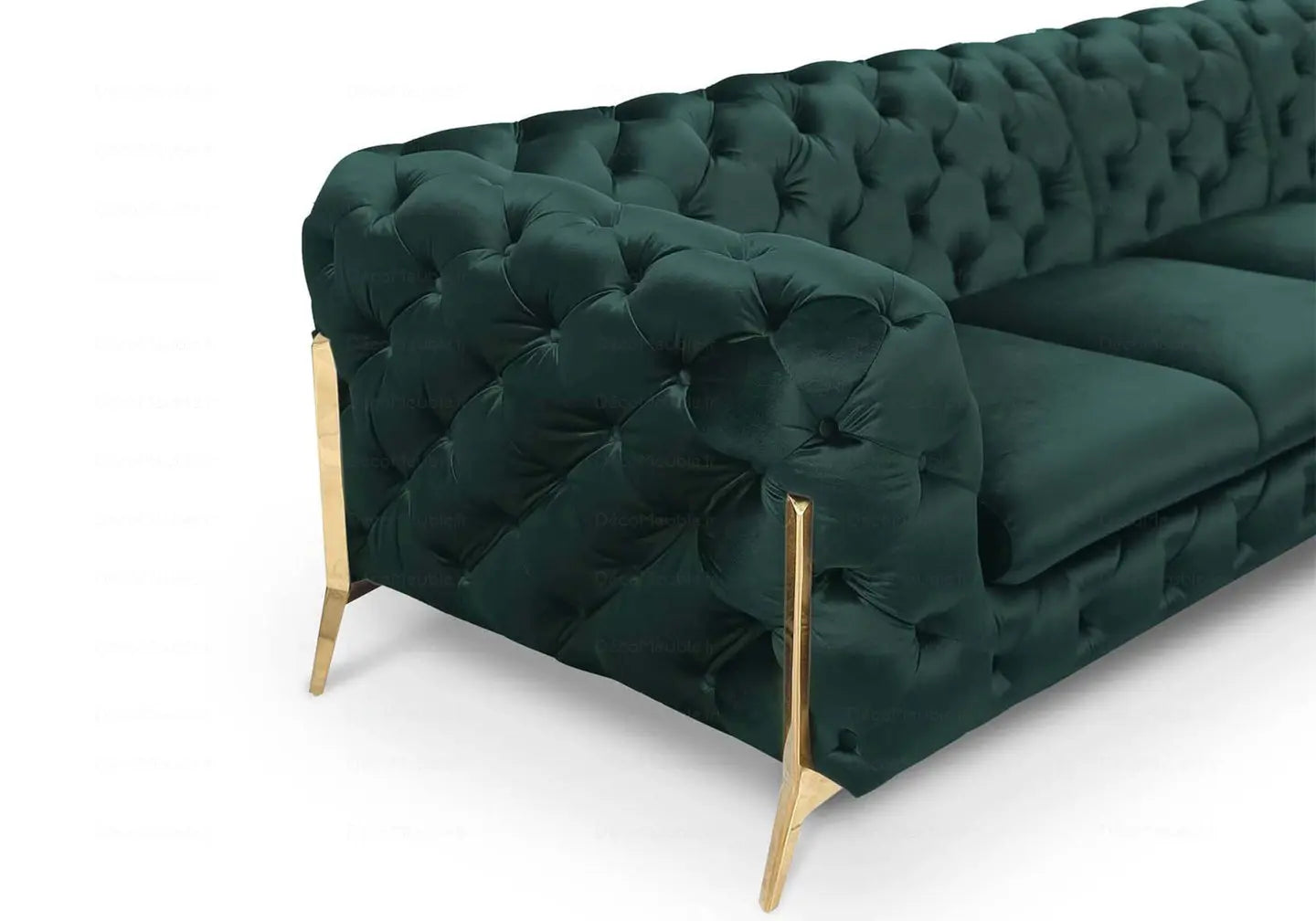 Canapé angle chesterfield vert PACO BM Design