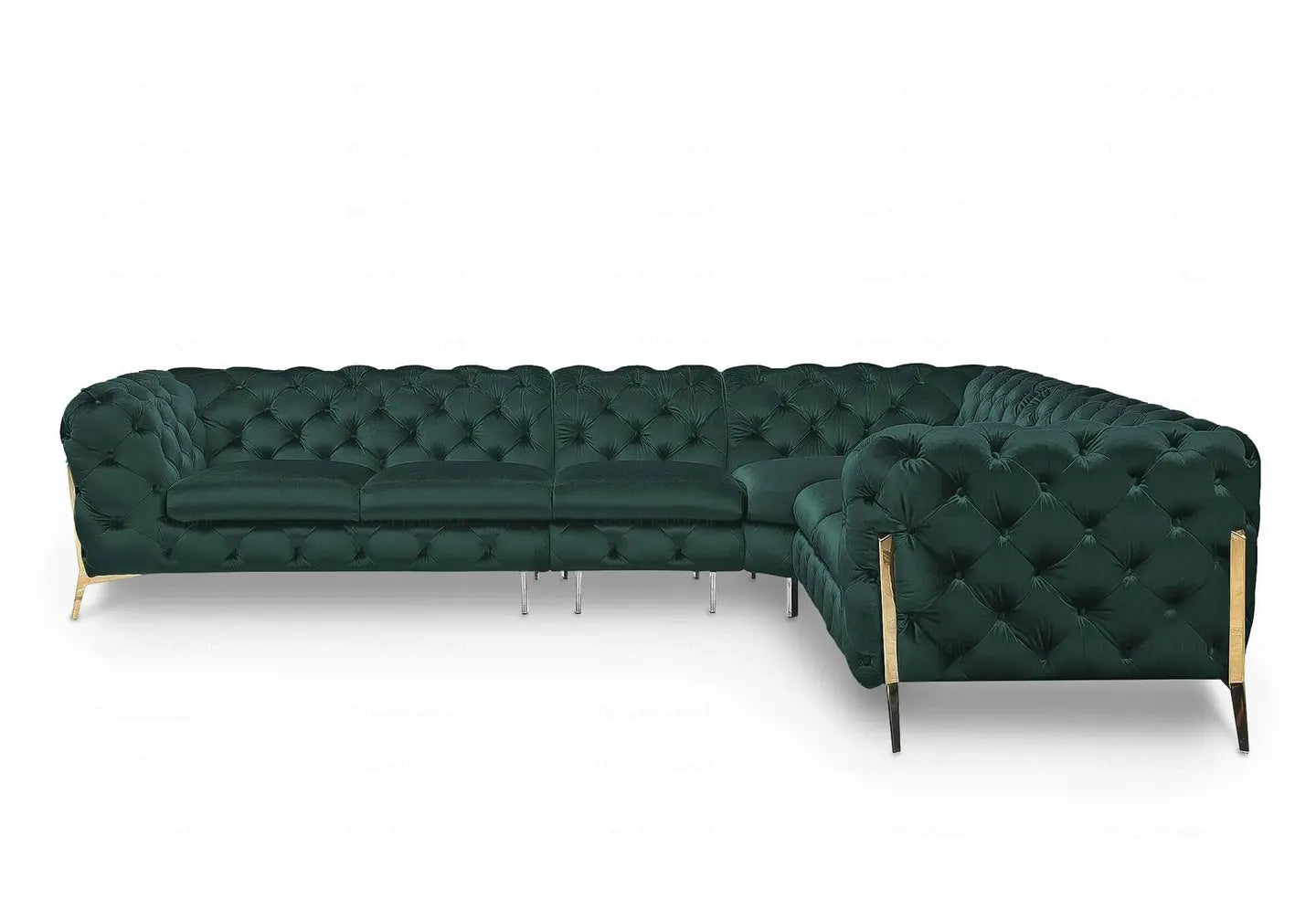 Canapé angle chesterfield vert PACO BM Design