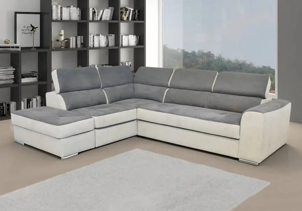 Canapé angle modulable beige gris CONFO Made in Italy