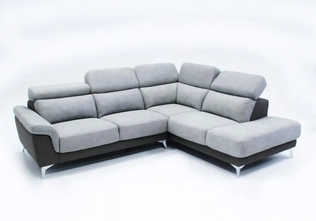 Canapé angle modulable relax gris FELIA Made in Italy