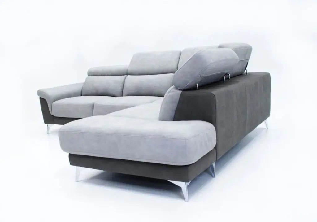 Canapé angle modulable relax gris FELIA Made in Italy