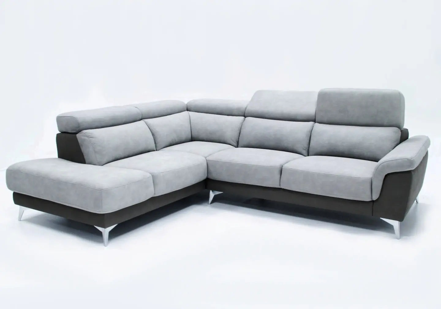 Canapé angle modulable relax gris FELIA Made in Italy