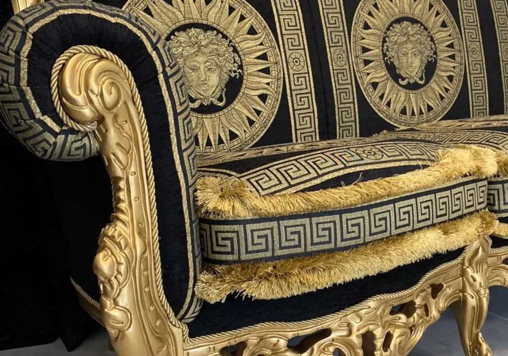 Canapé baroque doré versace GRÂCE - DEKOFLIX