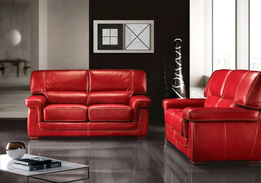 Canapé cuir rouge LEIA Made in Italy