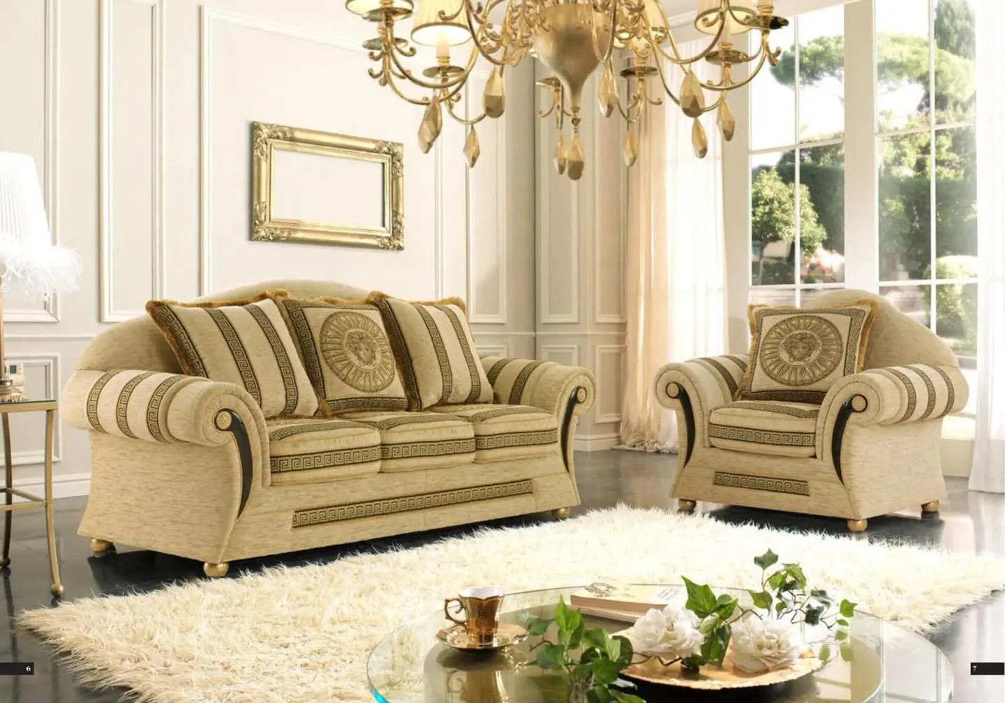 Canapé Versace Médusa VERSA : Élégance et Confort pour Salon