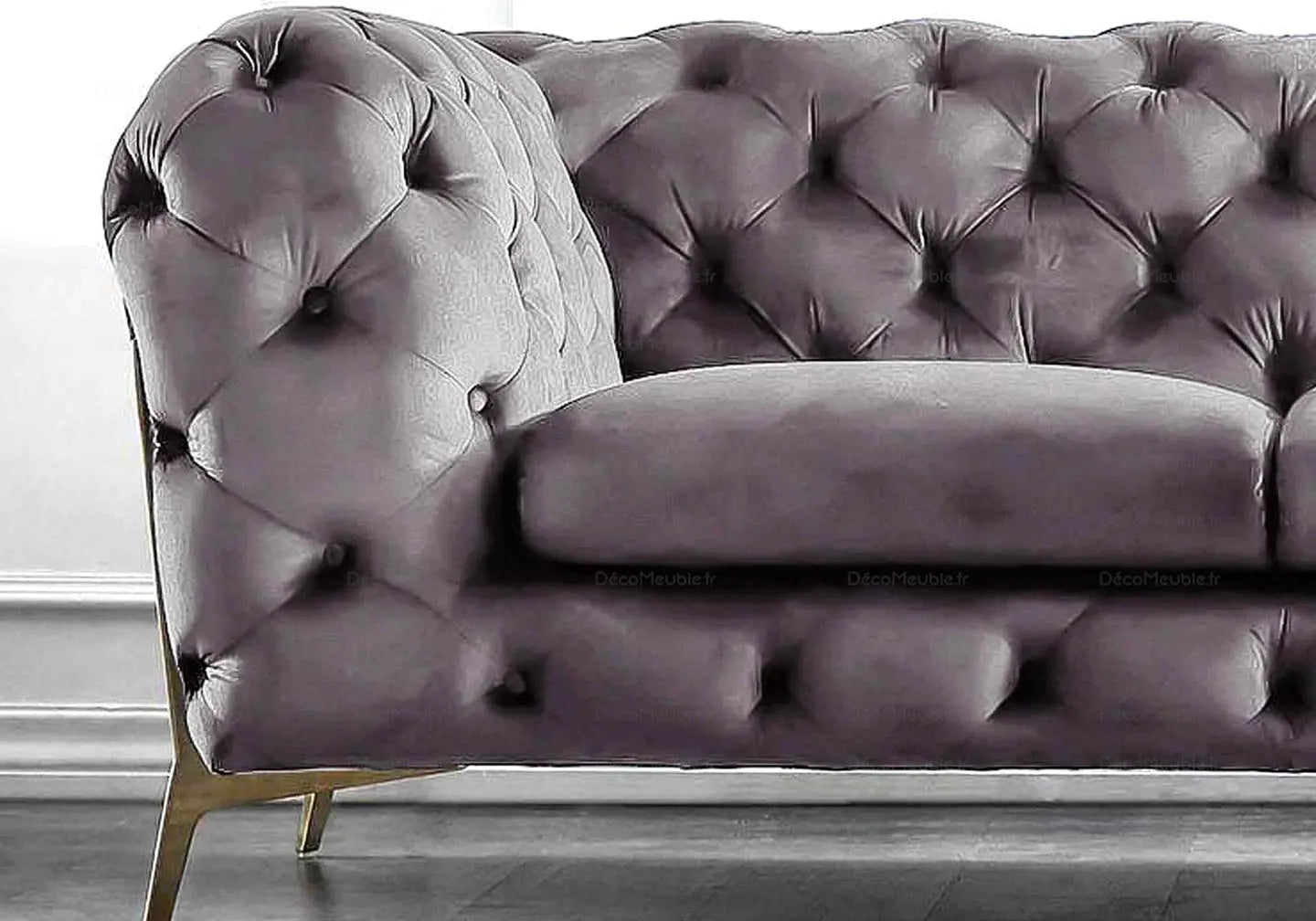 Canapés 3+2+1 chesterfield gris PACO BM Design