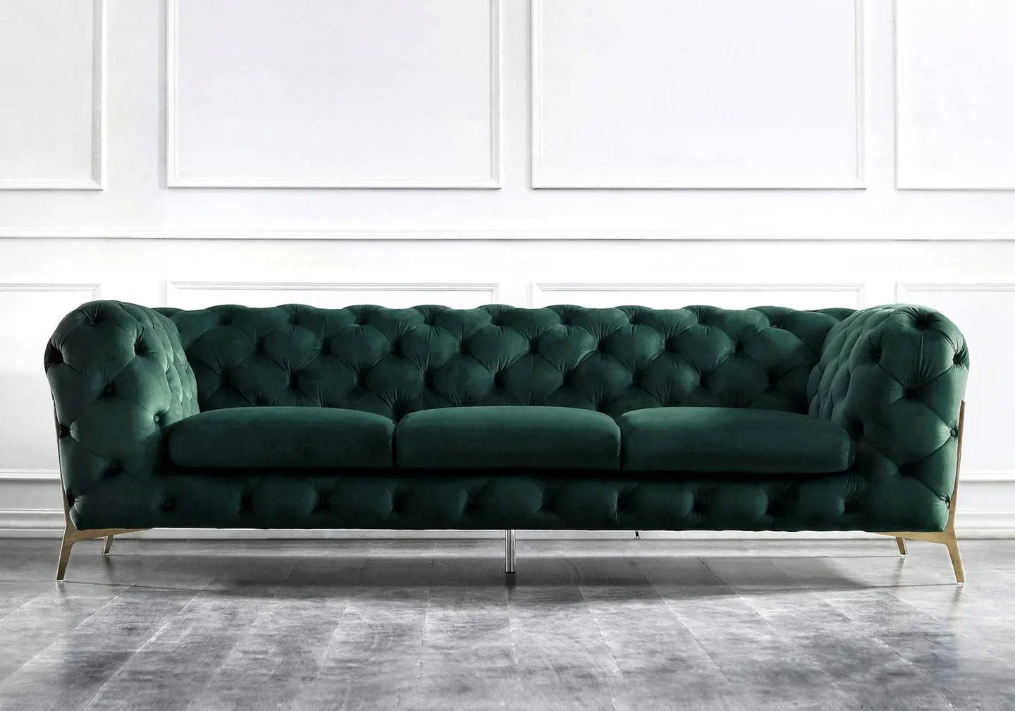 Canapés 3+2+1 chesterfield vert PACO BM Design