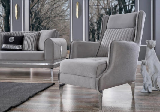Canapé velours gris convertible avec coffre – LOFT