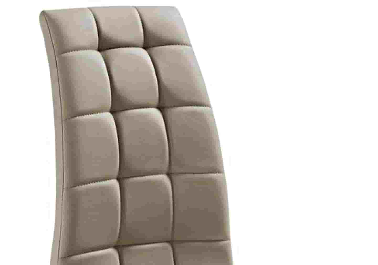 Chaise capitonné taupe SIA (lot de 6) - DEKOFLIX