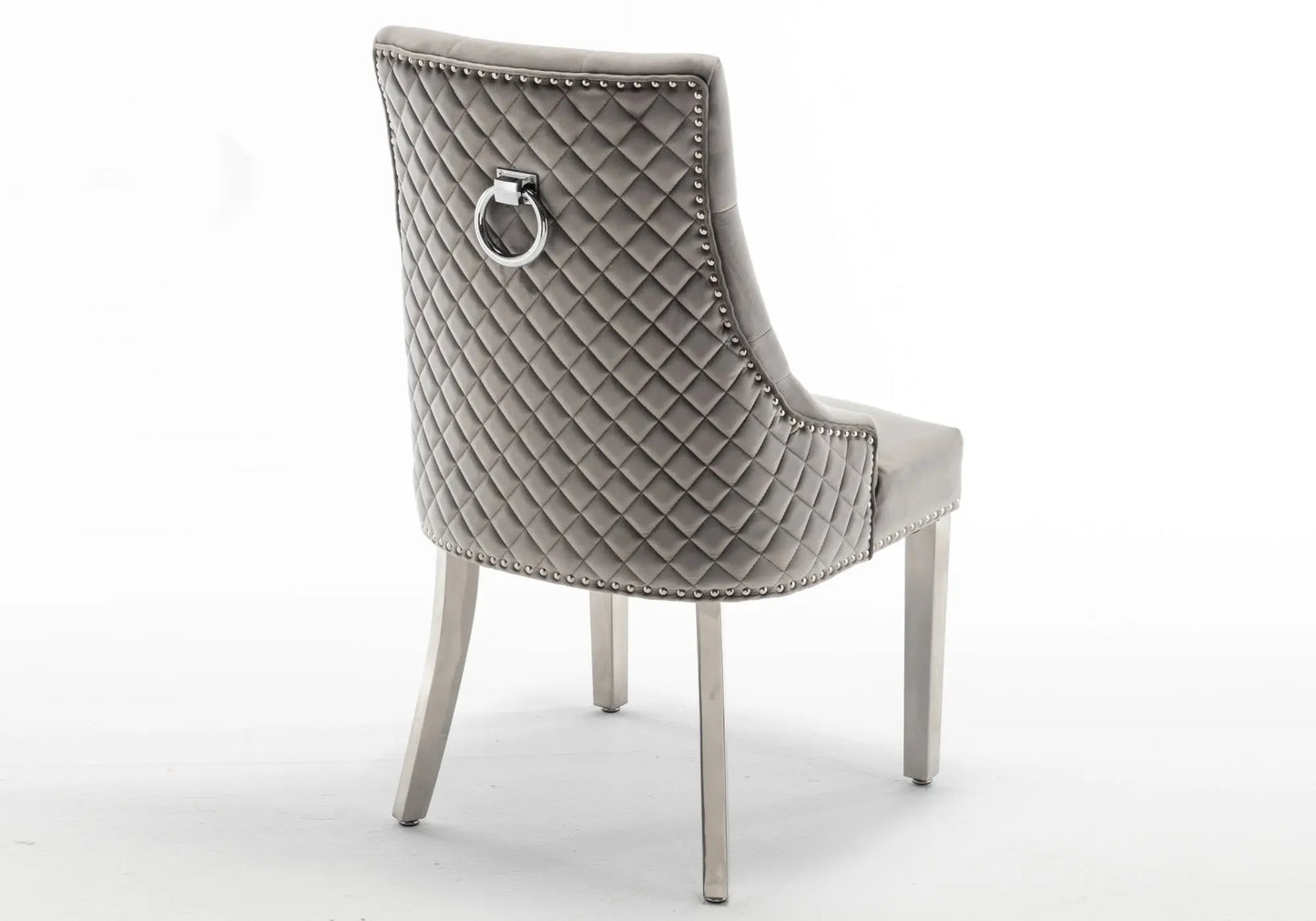 Chaise capitonnée argent gris LIDY New Design