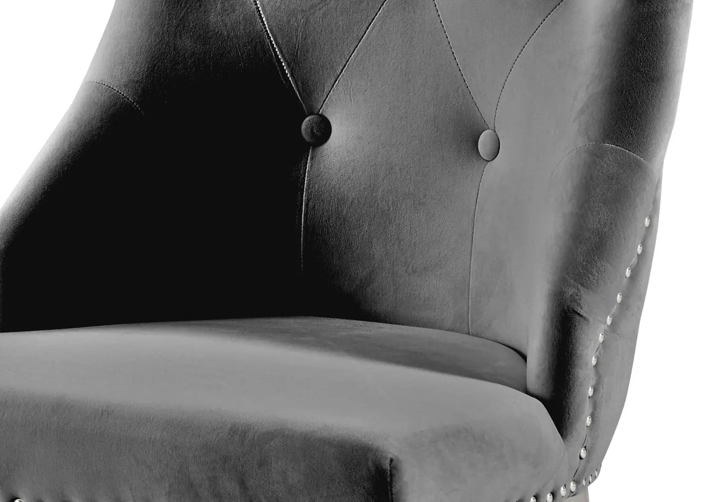Chaise capitonnée cloutée anthracite GIA New Design