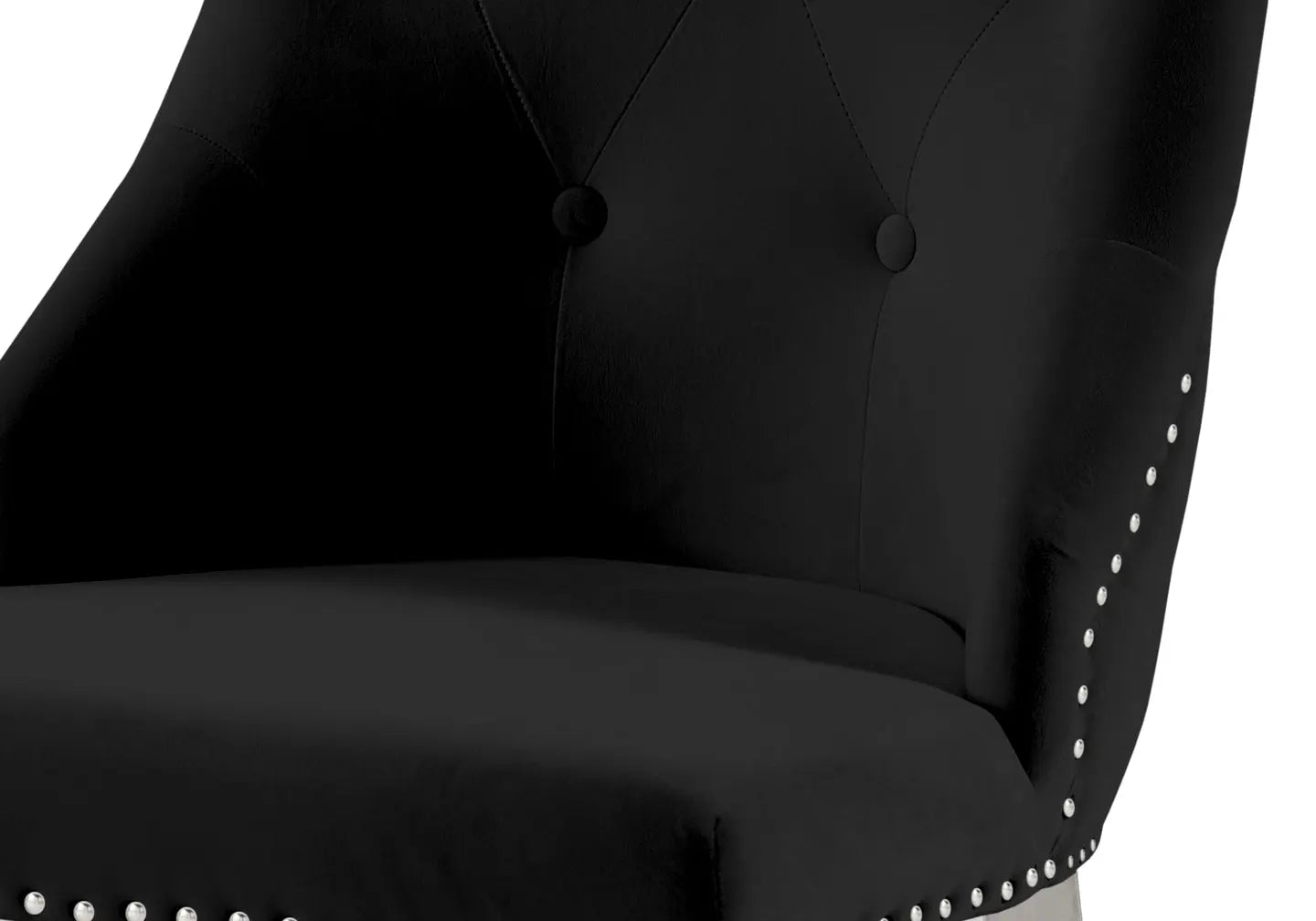 Chaise capitonnée cloutée noir GIA New Design