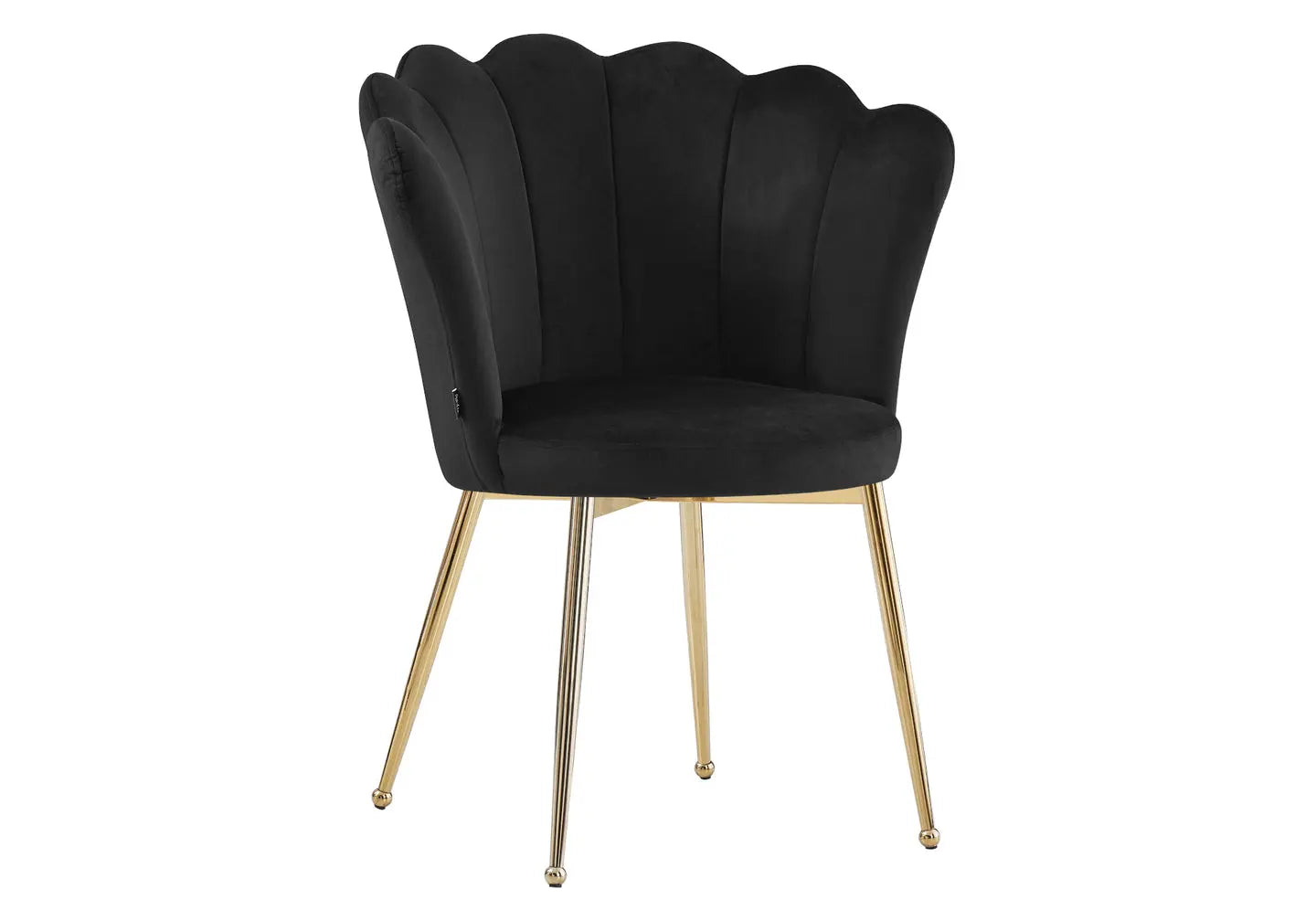 Chaise coquillage doré noir NYMEA (Lot de 2) New Design