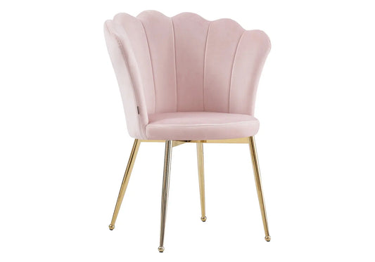 Chaise coquillage doré rose NYMEA (Lot de 2) New Design