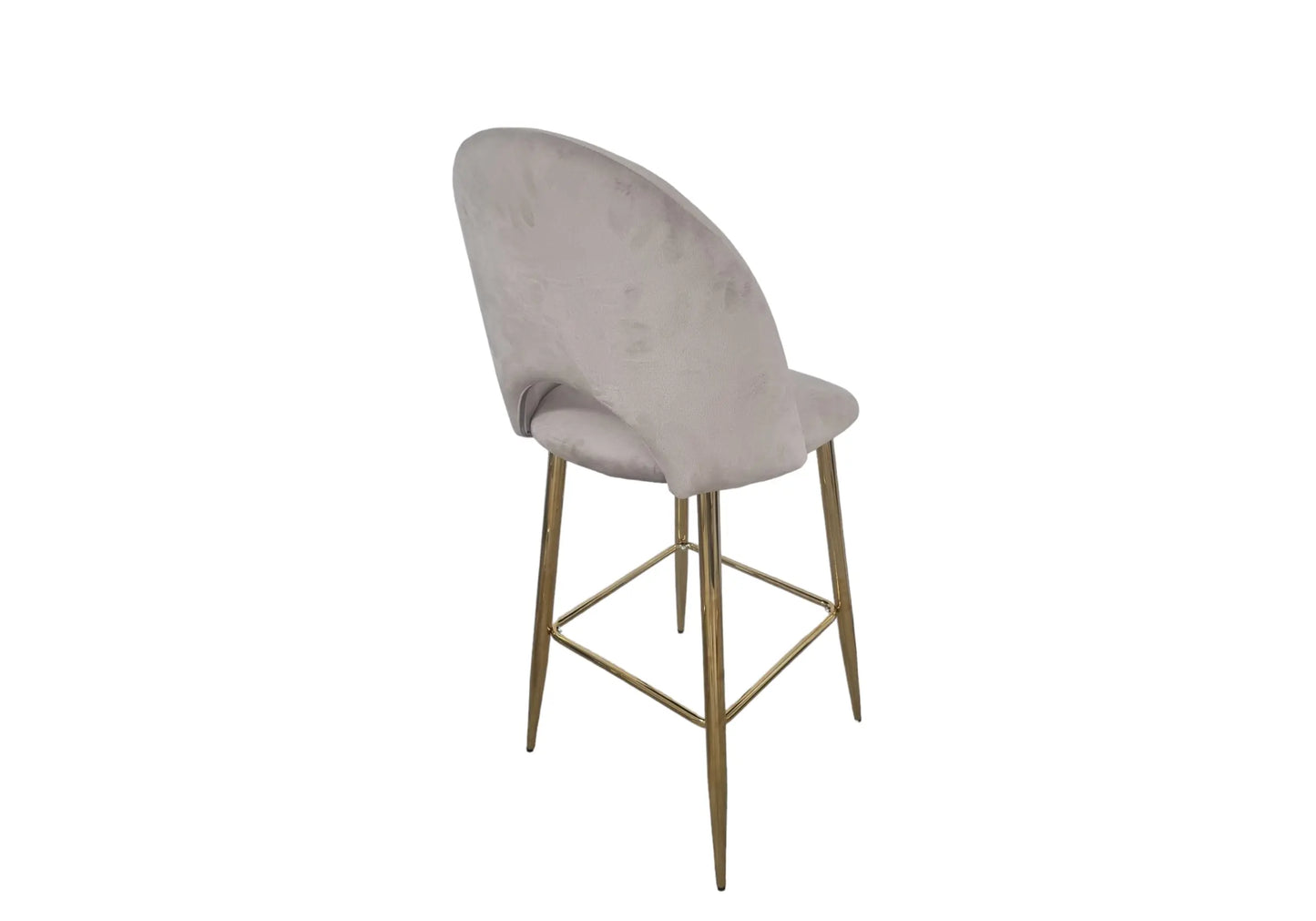 Chaise de bar dorée taupe GRETUS (lot de 4) New Design