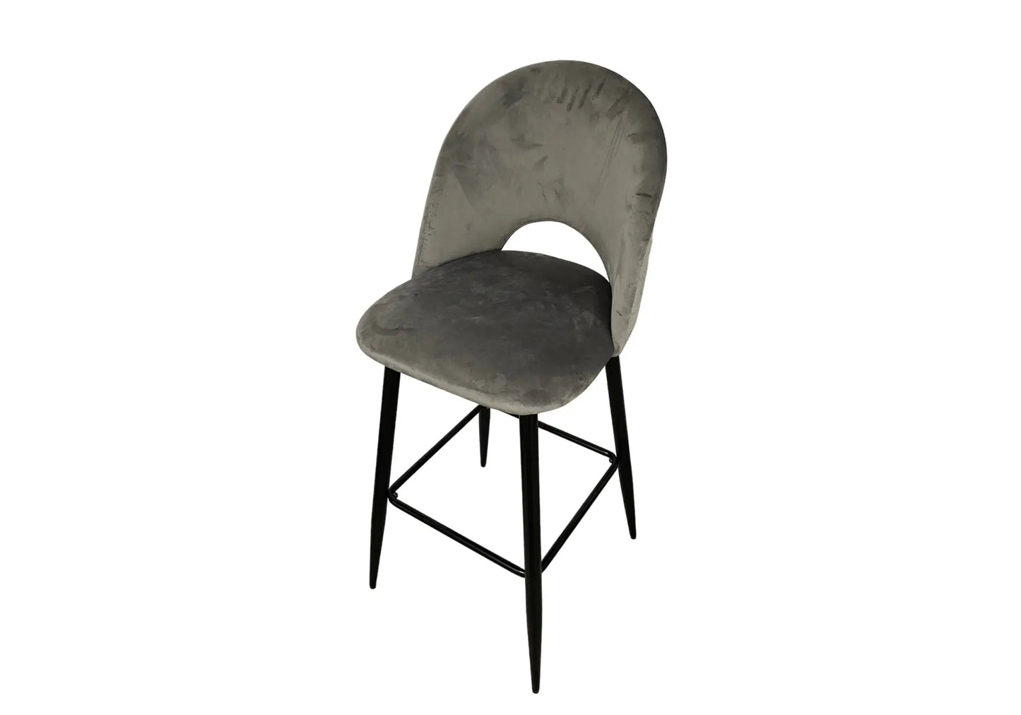 Chaise de bar noire gris GRETUS (lot de 4) New Design