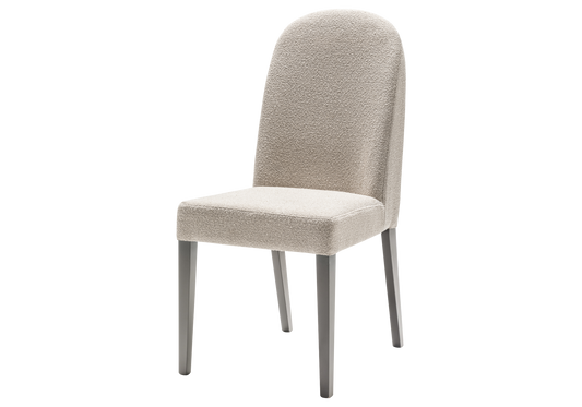 Chaise design italien en tissu bouclé – Dune