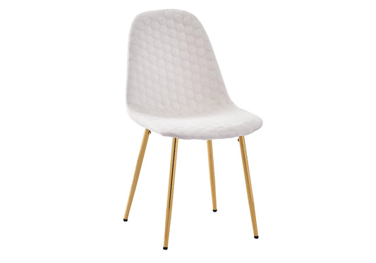 Chaise doré velours beige ALMA (lot de 4) New Design