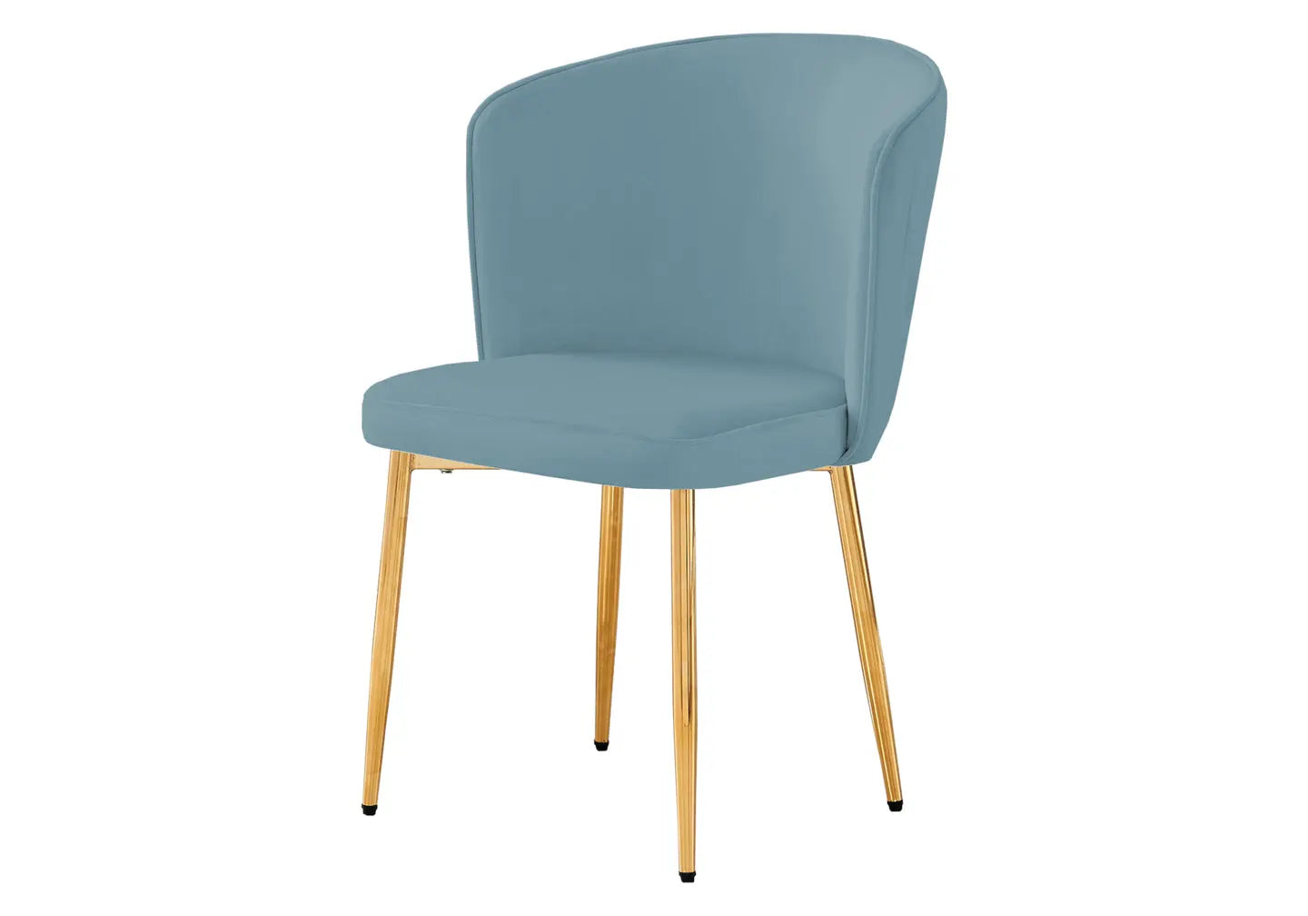 Chaise dorée velours bleu DIVA (Lot de 4) New Design