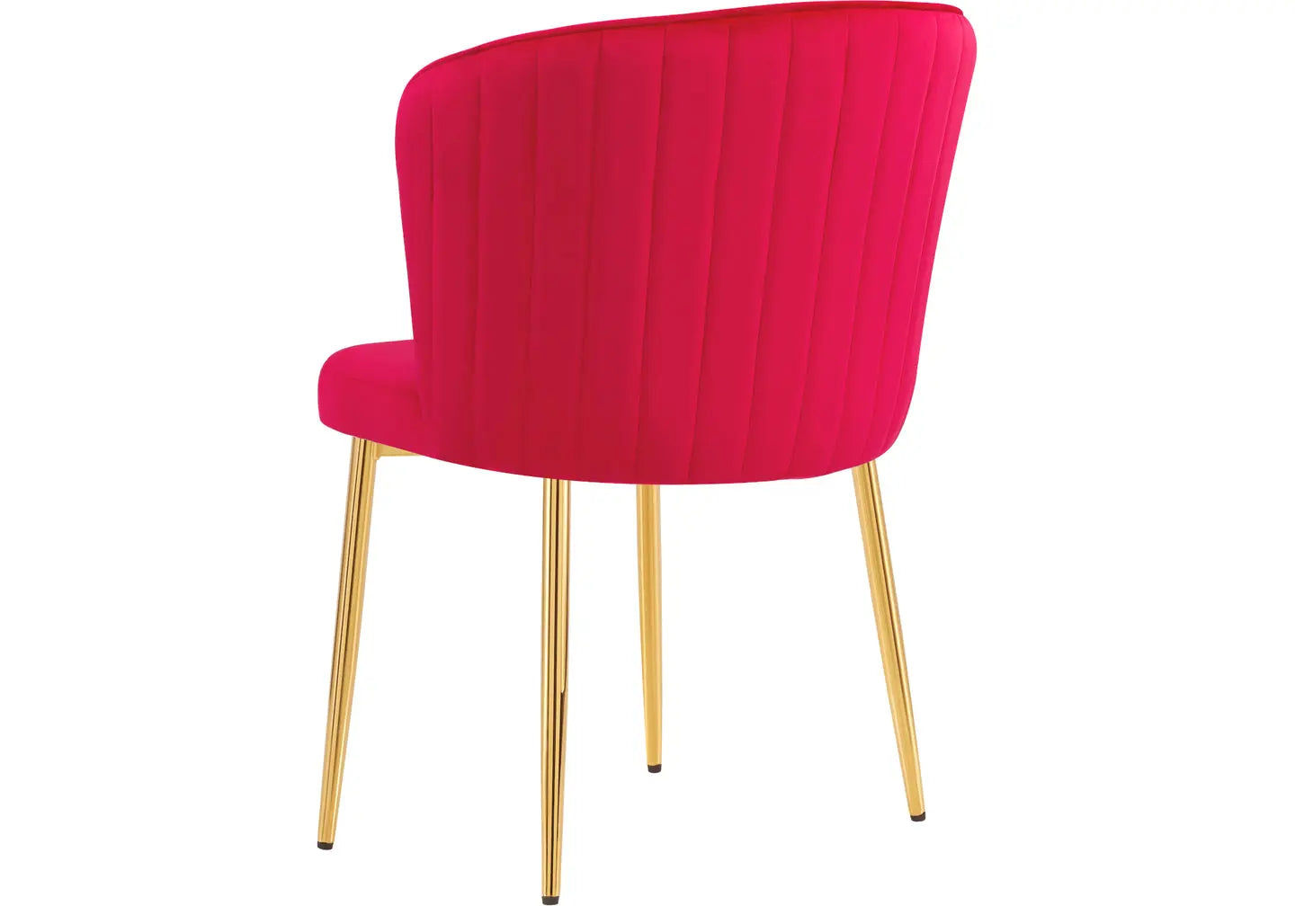 Chaise dorée velours fuchsia DIVA (Lot de 4) New Design