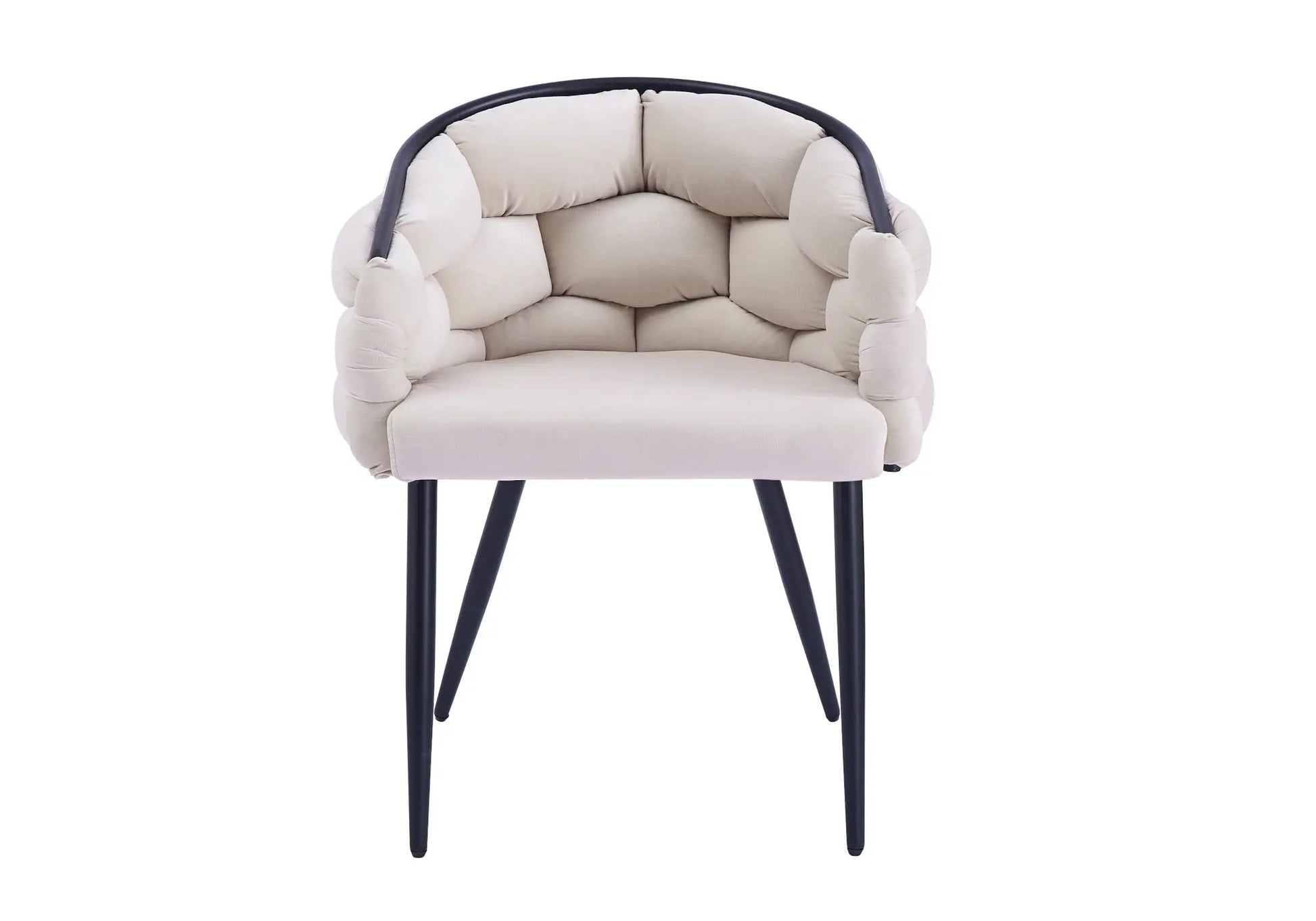 Chaise fauteuil beige pied noir CLOUD New Design