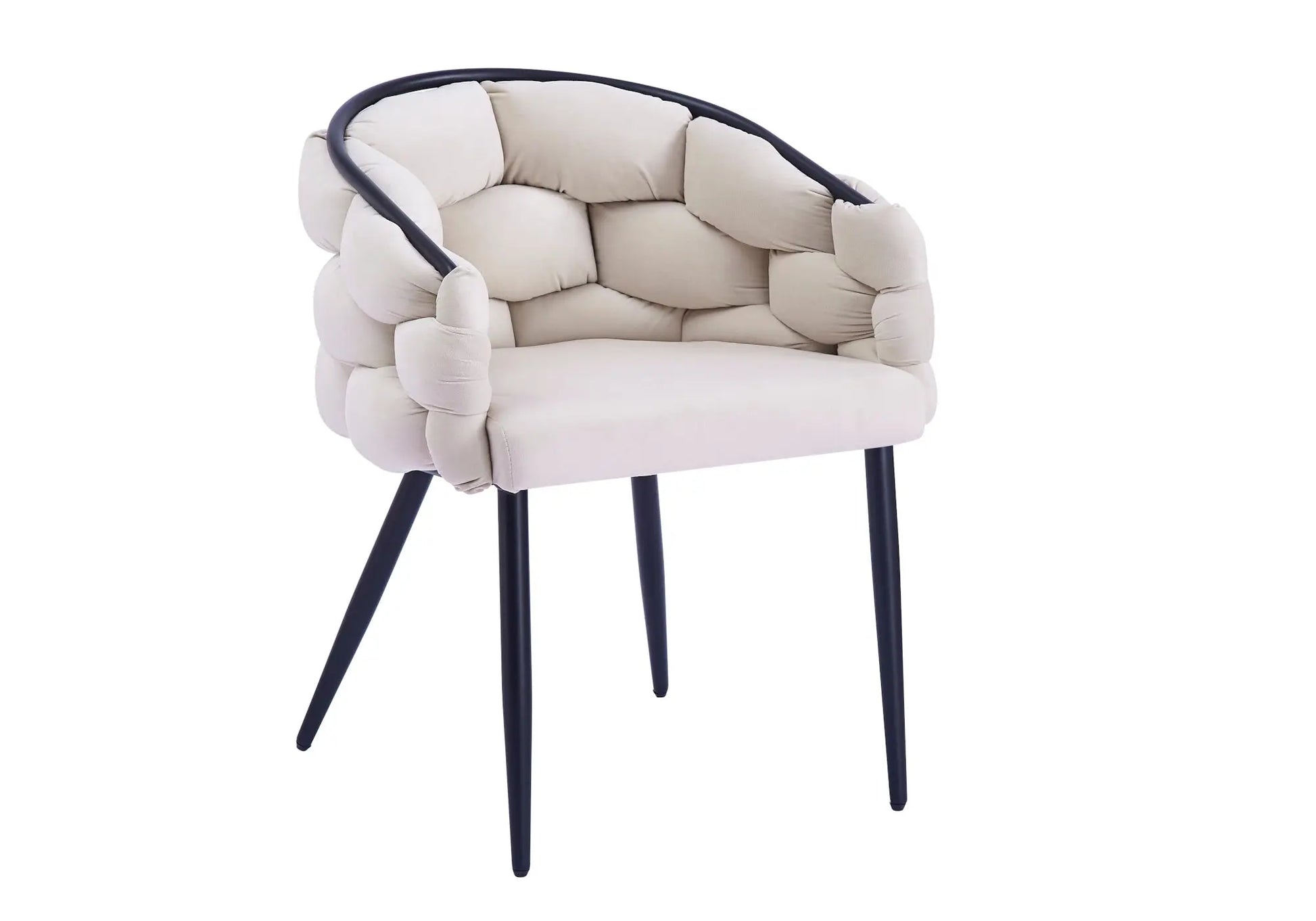 Chaise fauteuil beige pied noir CLOUD New Design