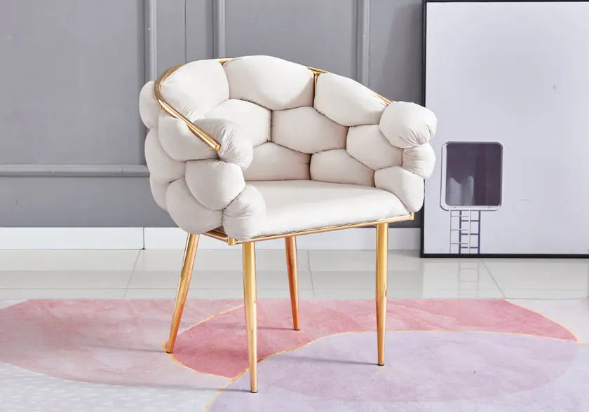 Chaise fauteuil doré beige CLOUD New Design