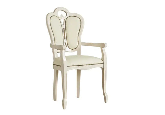 Chaise-fauteuil laqué beige GRETA (Lot de 2) Italian TM