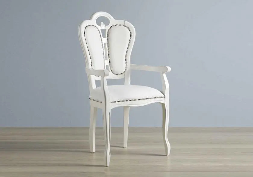 Chaise-fauteuil laqué blanc GRETA (Lot de 2) Italian TM