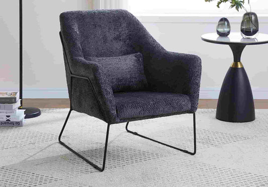 Chaise fauteuil noir velours anthracite FİTİA - DEKOFLIX