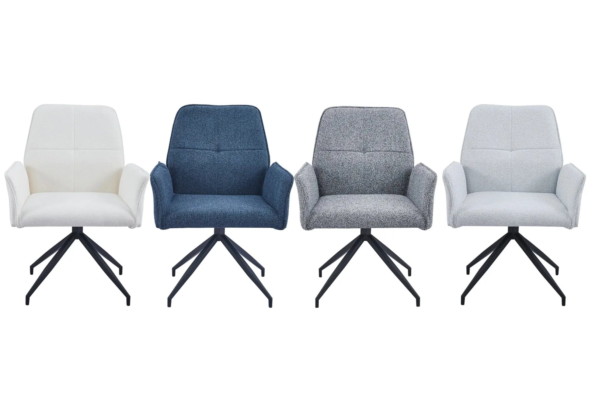 Chaise fauteuil pivotant bleu MATY(lot de 2) New Design