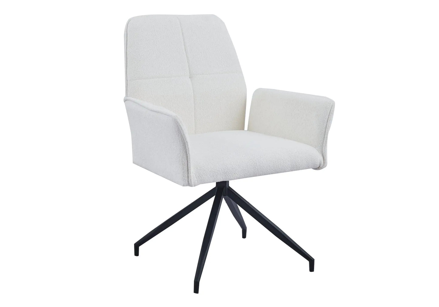 Chaise fauteuil pivotant ecru MATY(lot de 2) New Design