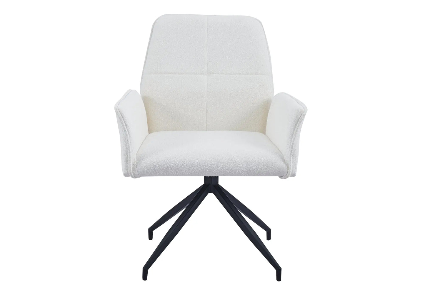 Chaise fauteuil pivotant ecru MATY(lot de 2) New Design