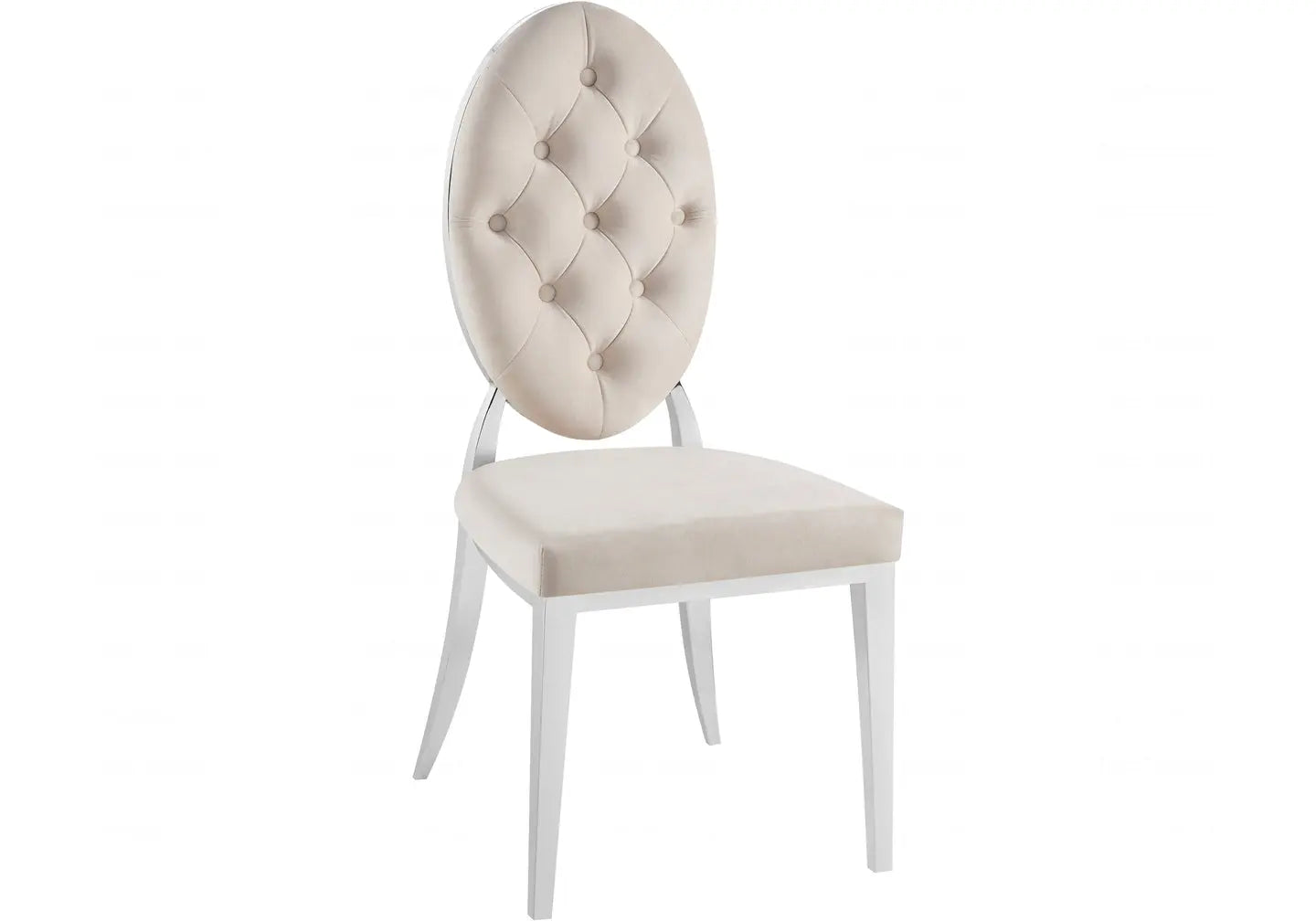 Chaise médaillon capitonnée beige NEO New Design