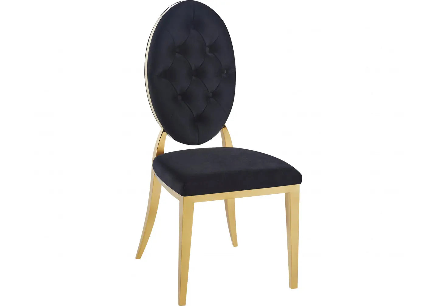 Chaise médaillon capitonnée dorée noir NEO New Design